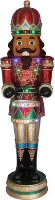 61-in. Music and Motion African American Nutcracker Figurine with LED Lights | Animated Festive Indoor Holiday Decor | Christmas Decorations | FFRS061-NC5-RDAA