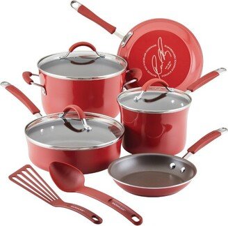 Cucina 10pc Porcelain Enamel Nonstick Cookware Set