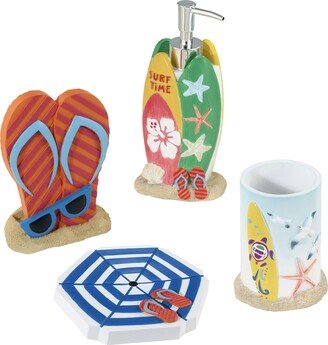 Avanti Surf Time 4 Pc Bath Accessory Set - Multi