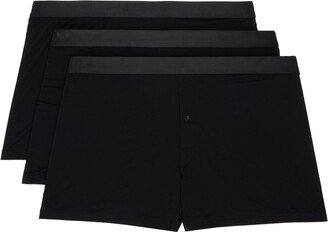 Three-Pack Black Boxers-AF