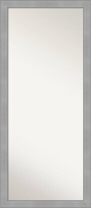 28 x 64 Non-Beveled Vista Brushed Nickel Full Length Floor Leaner Mirror