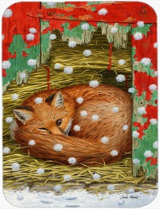 ASA2045LCB Fox Sleeping In The Snow Glass Cutting Board