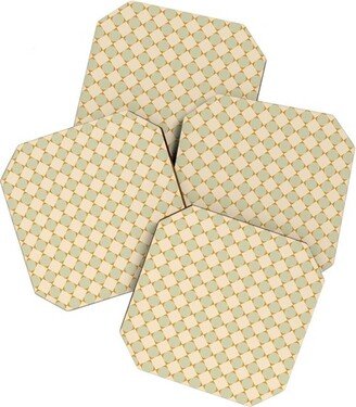 Colour Poems Retro Geometric Pattern III Coaster Set