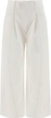 Balloon-Leg Cropped Pants