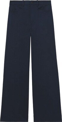 Wide-Leg Cropped Trousers-AA