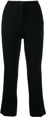 Cropped Crepe Trousers