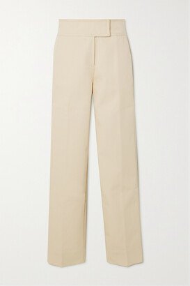 Mesa Cotton-twill Straight-leg Pants - Cream