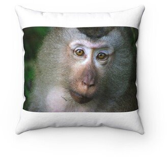 Macaque Monkey Pillow - Throw Custom Cover Gift Idea Room Decor