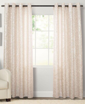 Miller Curtains Kailey 50 x 63 Grommet Panel - Natural/Silver