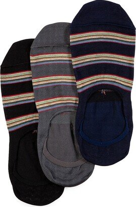 3-Pair Stripe Cotton-Blend Socks