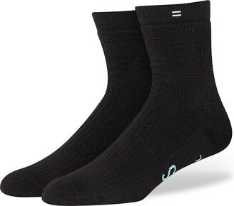 Black Classic Quarter Crew Socks