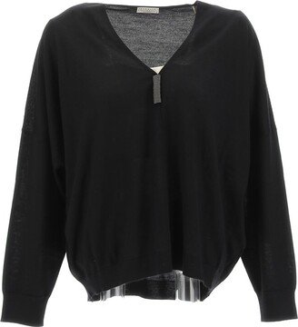 V-Neck Knitted Jumper-CG