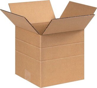 SI Products The Packaging Wholesalers 8 x 8 x 8 Multi-Depth Shipping Boxes Brown BS080808MD