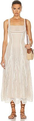 SIMKHAI Gianetta Midi Dress in Ivory