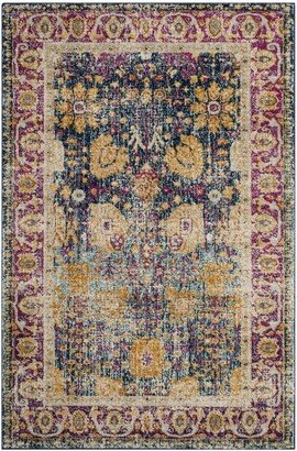 Granada Blue and Fuchsia 2'2 x 7' Sisal Weave Runner Area Rug