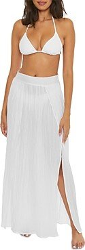 Cotton Gauzy Slit Cover-Up Skirt