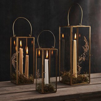 Slim Brass + Glass Lantern-AA