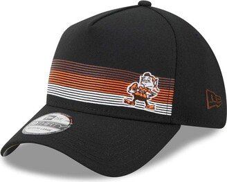 Men's Black Cleveland Browns Flawless Stripe 39THIRTY Flex Hat