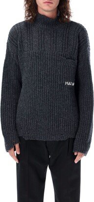 High-neck Knit Sweater-AA