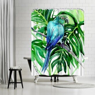 71 x 74 Shower Curtain, Conure Tropical by Suren Nersisyan