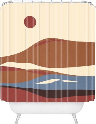 Viviana Gonzalez Western Desert Vibes II Shower Curtain Brown