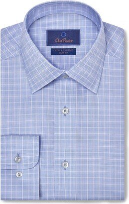 Trim Fit Luxury Non-Iron Plaid Twill Dress Shirt