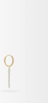 Chain Diamond & 18kt Gold Single Hoop Earring