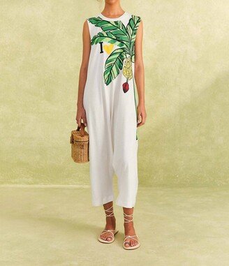 I Heart Bananas Jumpsuit In Off-White