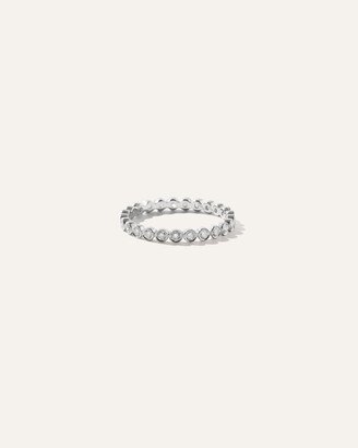 14K Gold Diamond Bezel Eternity Band Ring