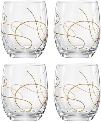 European Lead-Free Crystalline Double Old Fashioned Tumblers Set Of 4-AA