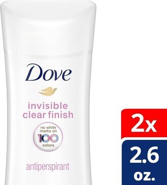 Dove Beauty Advanced Care Invisible Antiperspirant & Deodorant Clear Finish Twin - 2.6oz/2pk