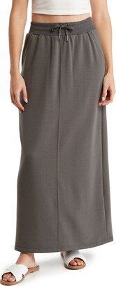 Drawstring Knit Maxi Skirt
