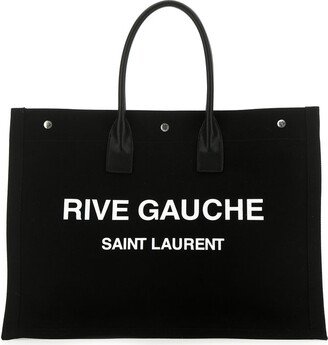 Rive Gauche Logo Printed Tote Bag