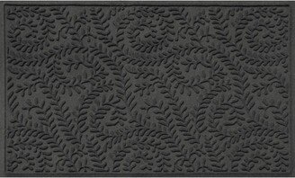 3'x5' Aqua Shield Boxwood Indoor/Outdoor Doormat Charcoal Gray