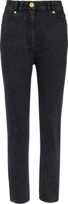 High-Rise Slim-Cut Jeans-AC