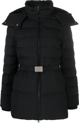 Belted Hooded Padded Jacket