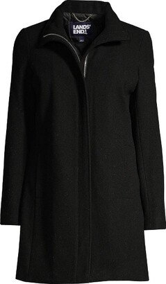 Land' End Women' Petite Inulated Wool Coat - 8 - Black