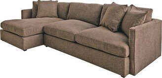 2pc Maddox Left Arm Facing Sectional Set with Chaise Brown