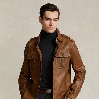 Washed Leather Utility Jacket