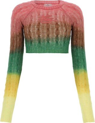 Cable-Knit Crewneck Cropped Jumper-AA