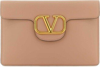 VLogo Plaque Clutch Bag-AA