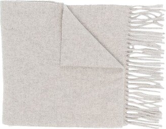 Fringe-Trimmed Cashmere Scarf-AA