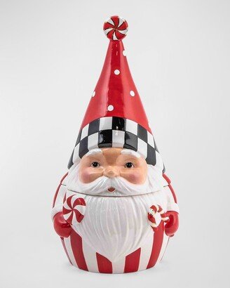 Peppermint Santa Cookie Jar