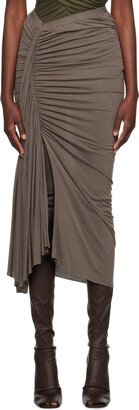 Gray Fog Midi Skirt