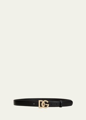 Interlocking Logo Leather Belt