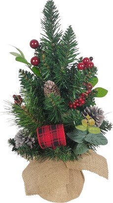 18 Berries and Pinecone Ribbon Tree