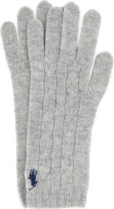 Grey Wool Blend Gloves