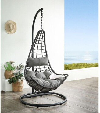 Tiramisubest Uzae Patio Hanging Basket Swing Chair with Stand