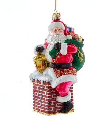 Bellissimo Kurt Adler 7-Inch Bellisimo Santa In Chimney Ornament