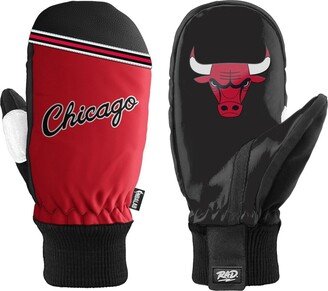 Rad Gloves Men's and Women's Chicago Bulls Classic Snow Mittens - Black, Red